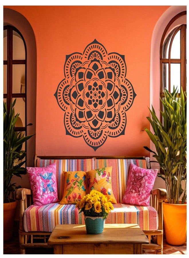 StenCart Stencil for Wall Painting Home Mandala Rangoli Reusable Wall Stencils for Wall Painting (24inch x 36inch)-(Pack of 1) - Image 1